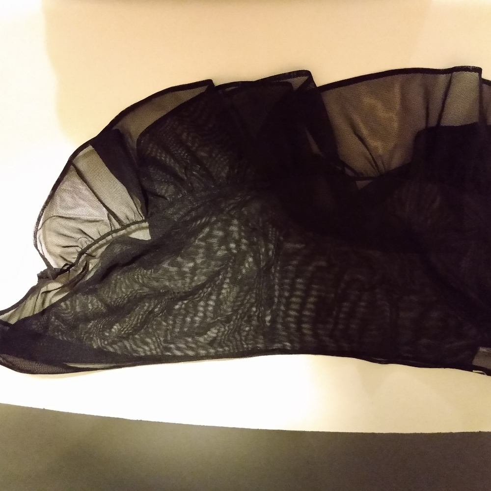 Sheer sarong style bathing suit cover-up. No Boundaries size M 7/9